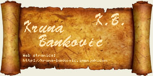 Kruna Banković vizit kartica